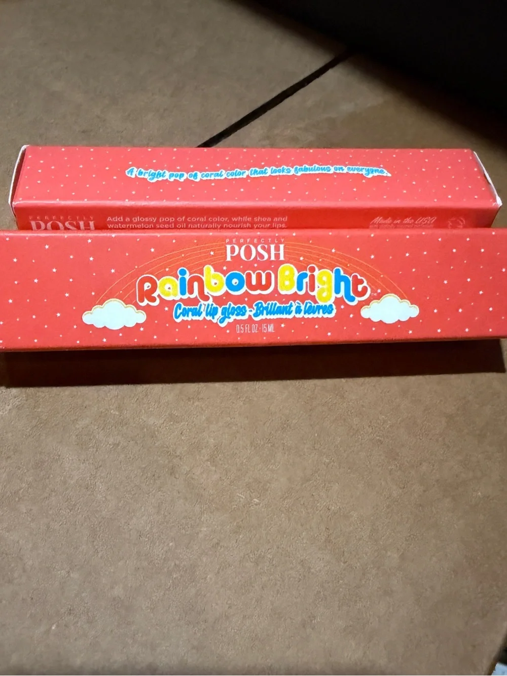 Perfectly Posh Rainbow Bright Coral Lip Gloss - Coral